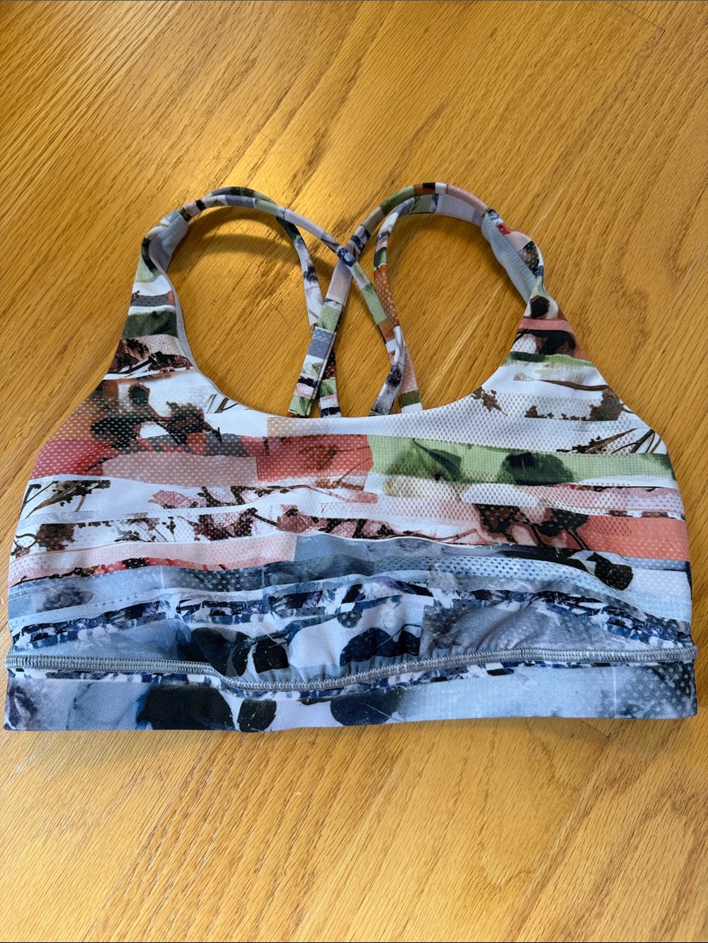 Lululemon Athletica Energy Bra Monet Electric Jungle Multi Women’s Size 8